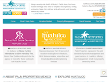 Tablet Screenshot of palmpropertiesmexico.com